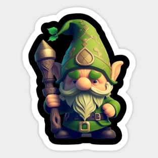 gnome st.patrick da Sticker